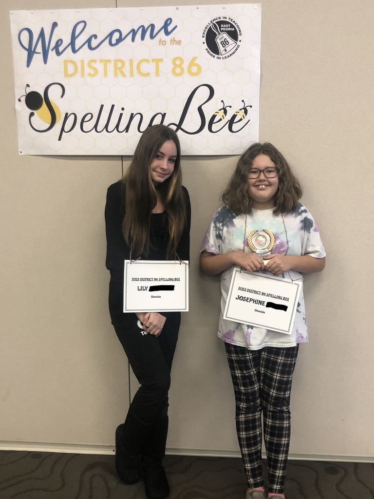District Spelling Bee Runner Up and Winner